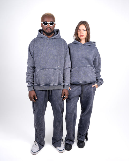 Unisex Pants Washed Grey