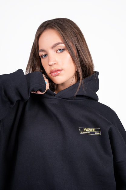 Unisex Ripped Hoodie - Black