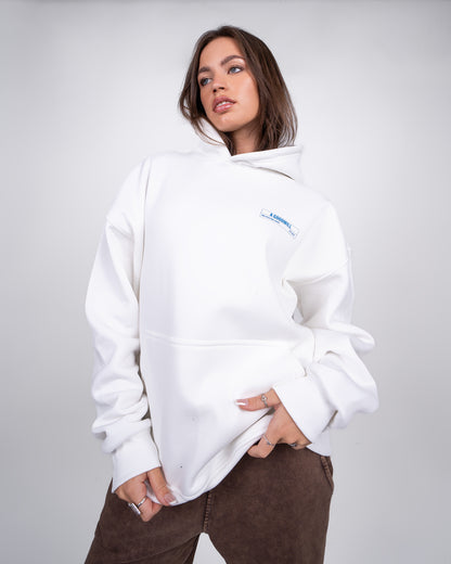 Unisex Ripped Hoodie - White