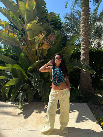 Butter Yellow Linen Pants