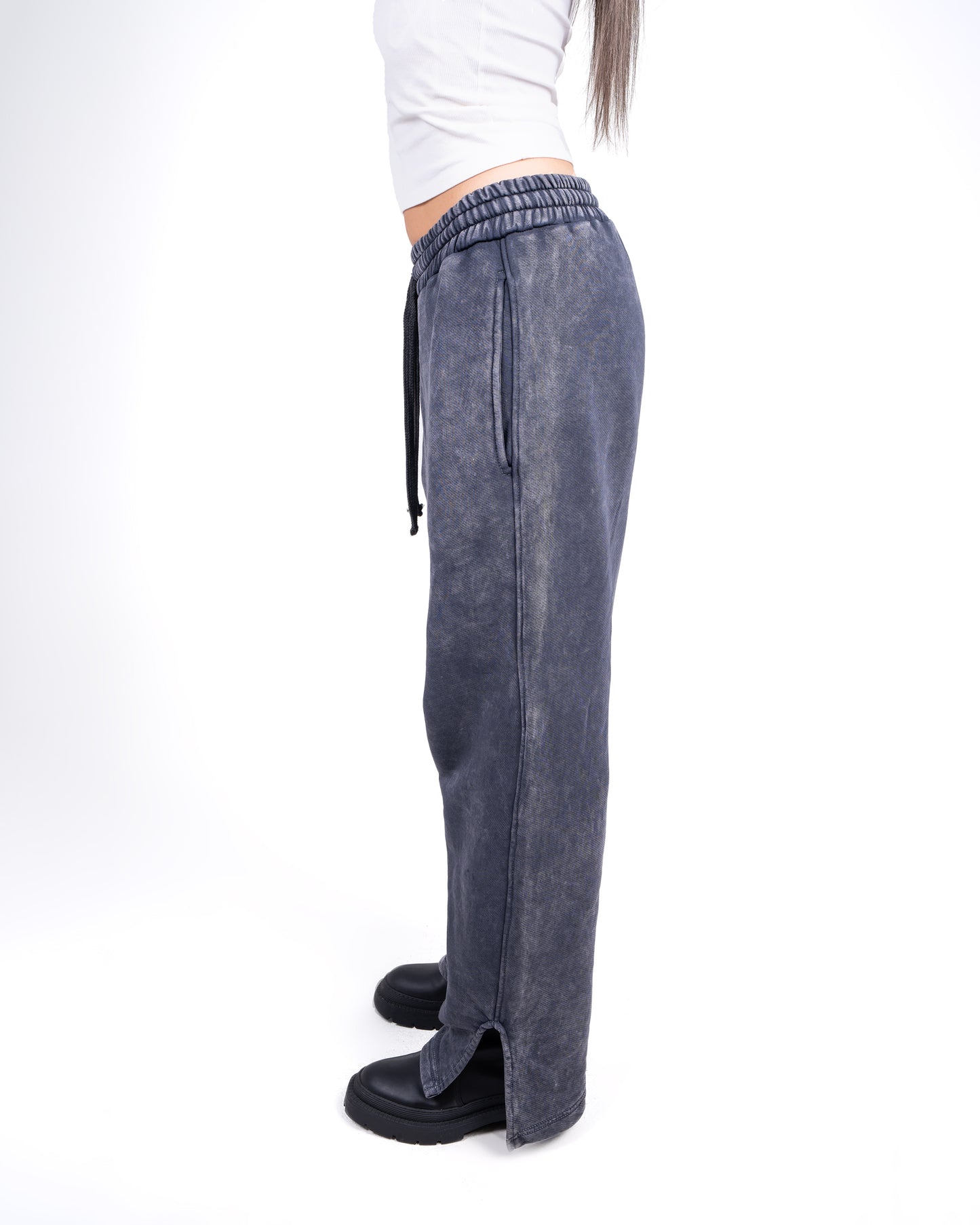 Unisex Pants Washed Grey