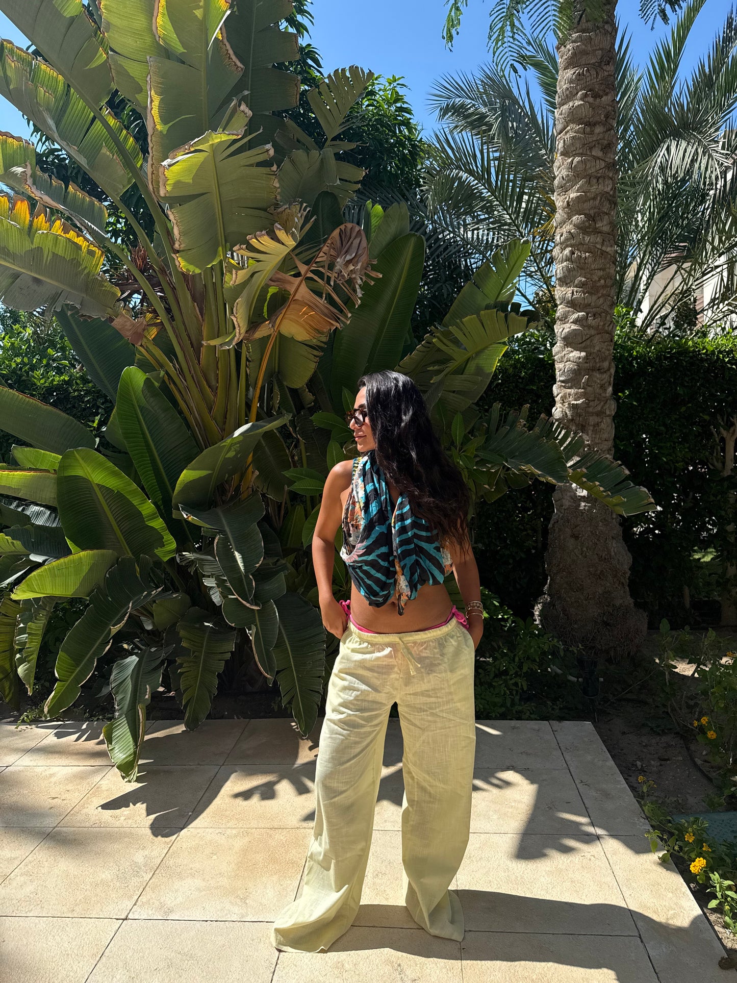 Butter Yellow Linen Pants