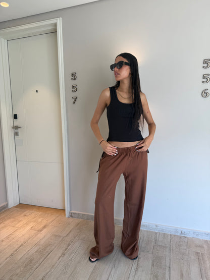 Brown Linen Pants