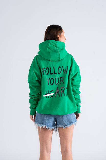 Follow Your Heart Hoodie - Green