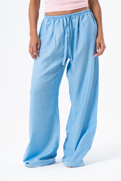 Linen Pants Blue