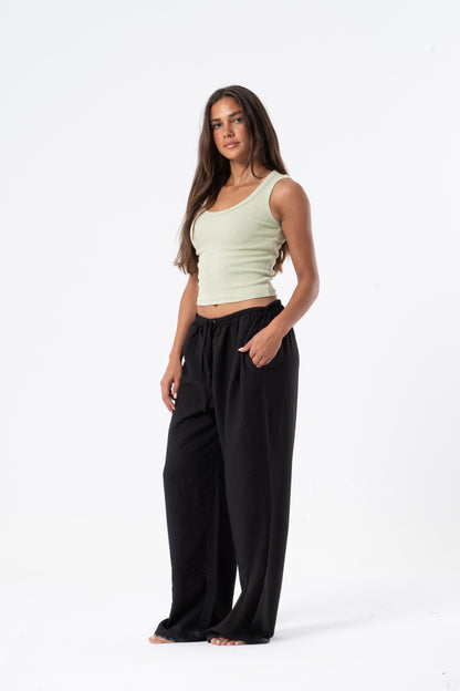 Linen Pants Black