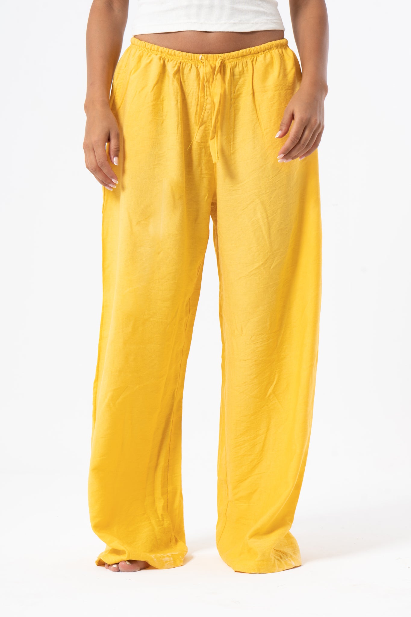 Linen Pants Yellow