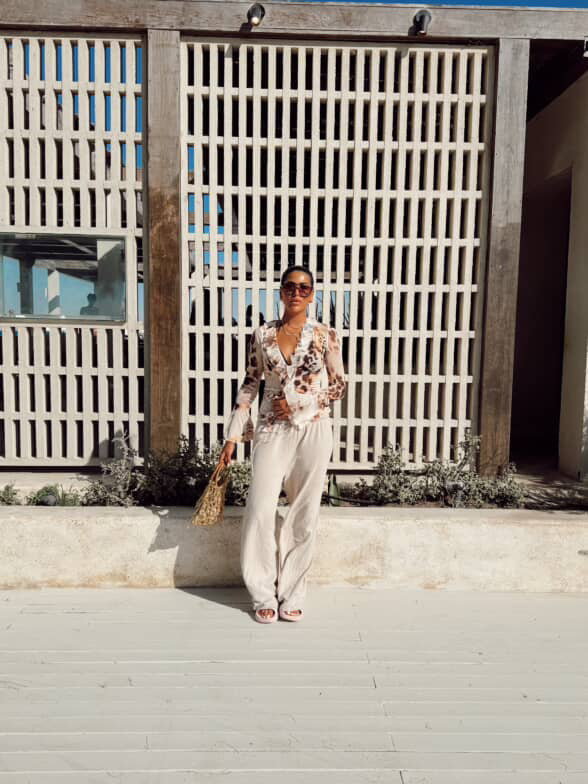 Off white Linen Pants