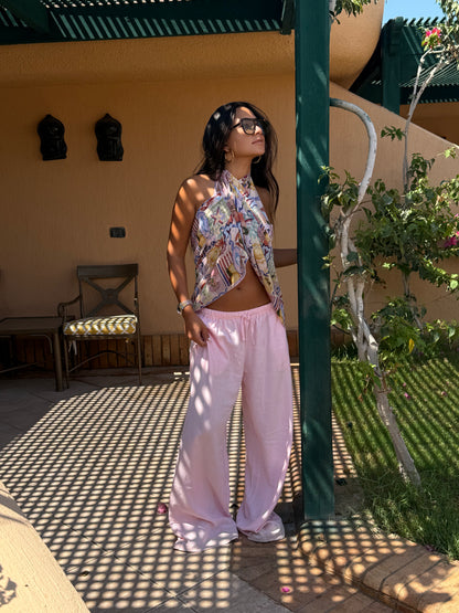 Pink Linen Pants