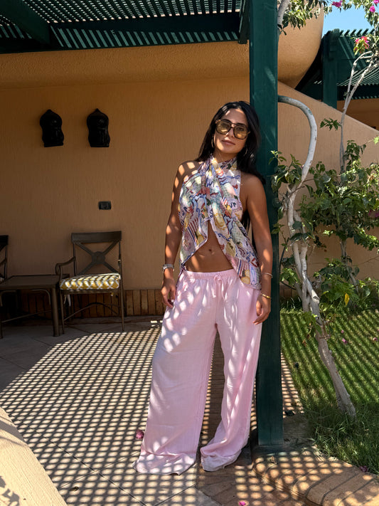 Pink Linen Pants