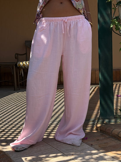 Pink Linen Pants