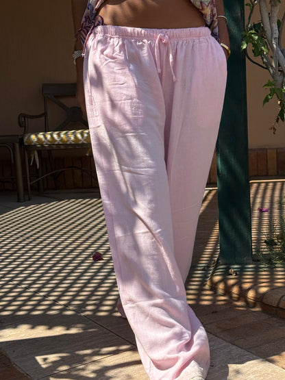Pink Linen Pants